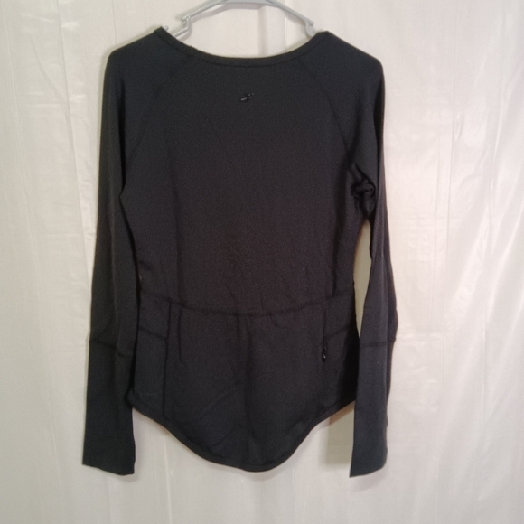 Pure Barre x Glyder Black Long Sleeve Top Zipper Pocket Medium - Picture 7 of 8